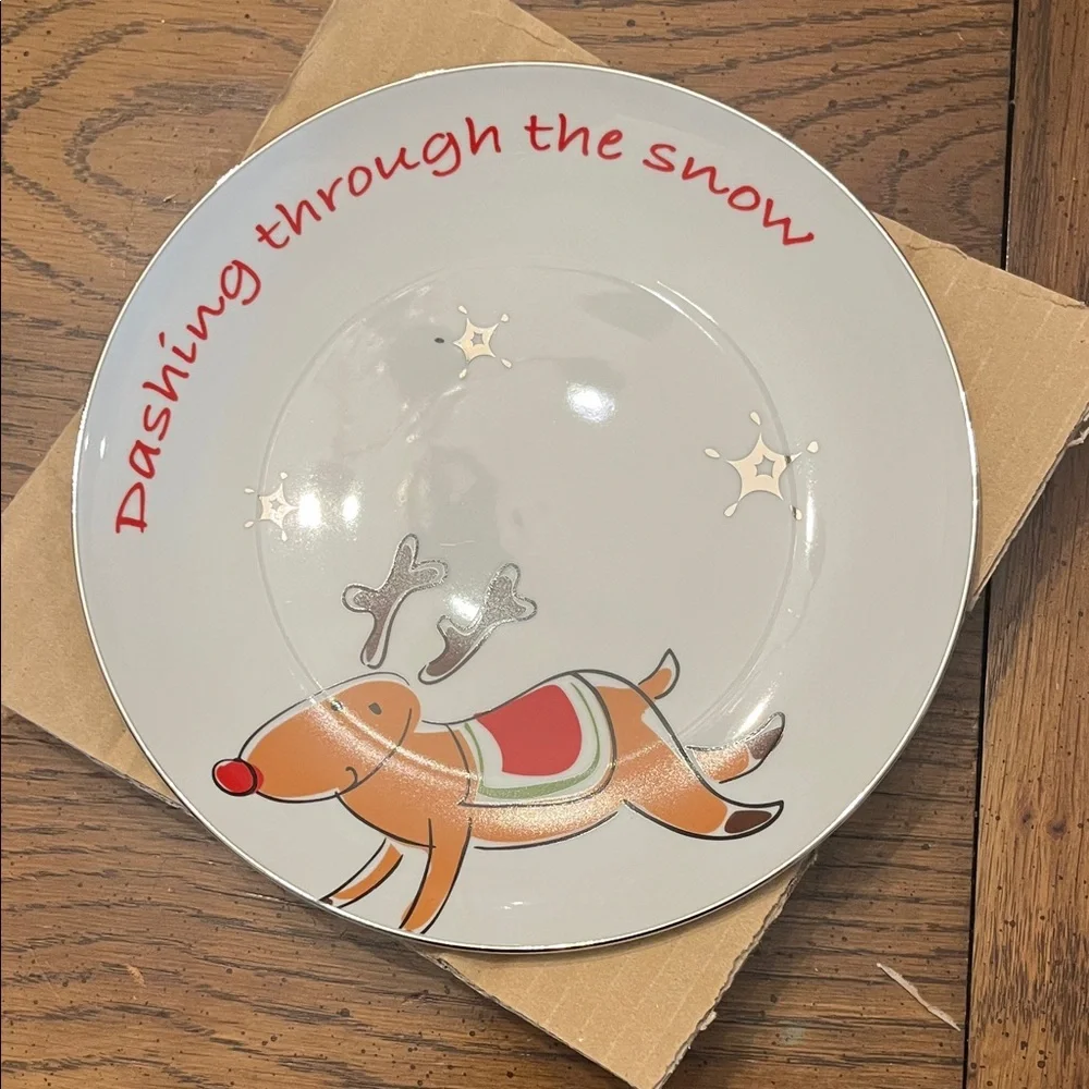 North Pole Trading‎ Co Modern Jingles Round Salad Plates - Set of 4